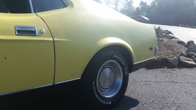 1971 Yellow / formerly Dark Green Metallic Ford Mustang Coupe
