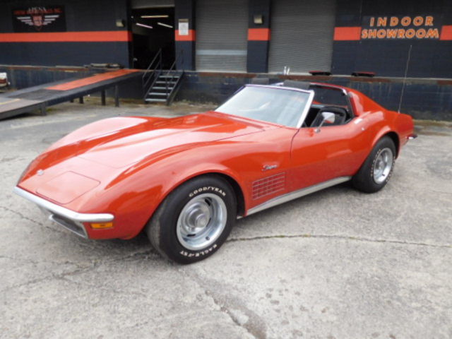 1971 Orange Chevrolet Corvette Coupe