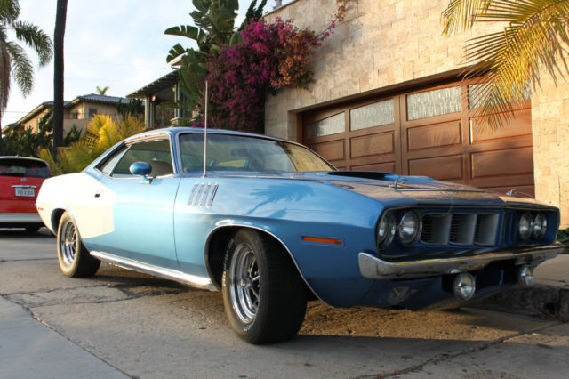 1971 Blue Plymouth Barracuda Coupe
