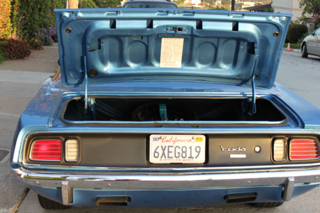 1971 Blue Plymouth Barracuda Coupe