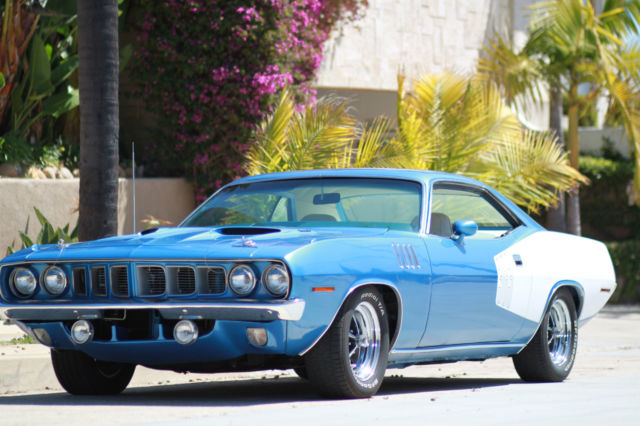 1971 Blue Plymouth Barracuda Coupe