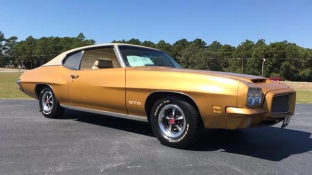 1971 Gold Pontiac GTO Convertible
