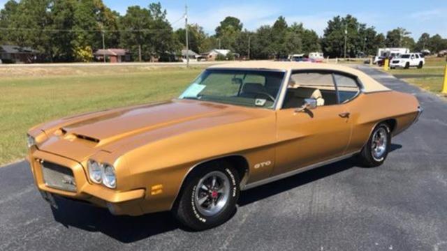 1971 Gold Pontiac GTO Convertible