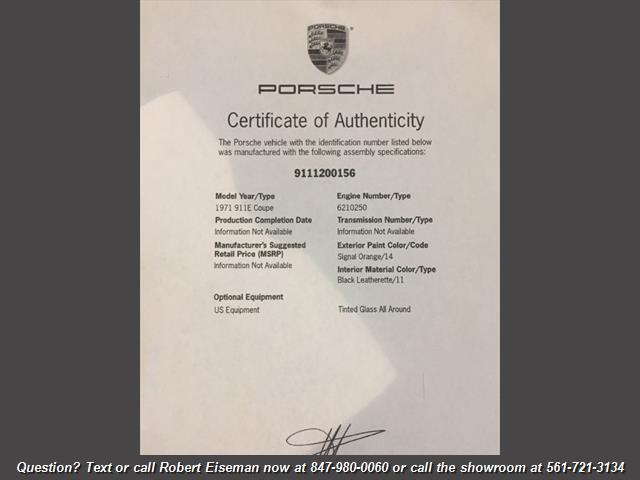 1971 Orange Porsche 911 --
