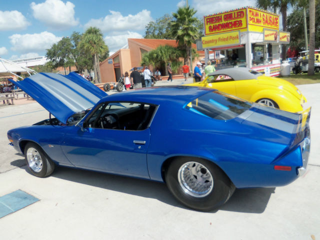 1971 Blue with silver stripes Chevrolet Camaro Sedan