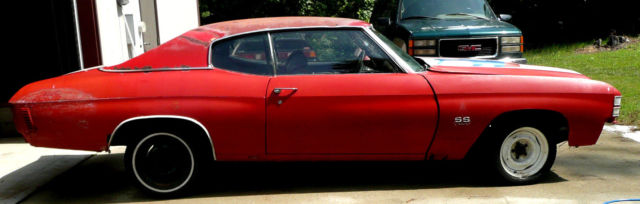 1971 Red Chevrolet Chevelle Coupe