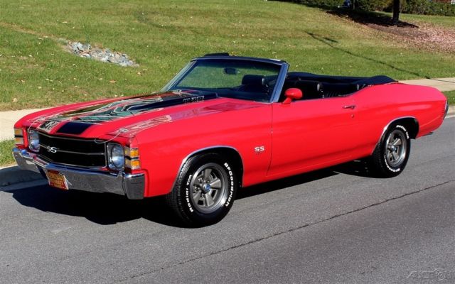 1971 Red Chevrolet Chevelle Convertible