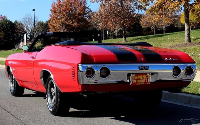 1971 Red Chevrolet Chevelle Convertible