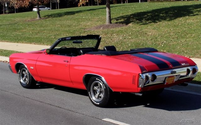 1971 Red Chevrolet Chevelle Convertible