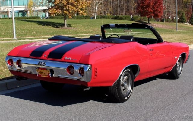 1971 Red Chevrolet Chevelle Convertible