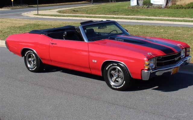 1971 Red Chevrolet Chevelle Convertible