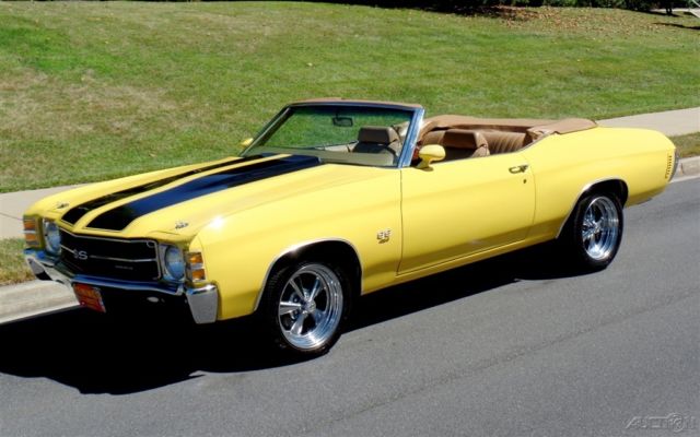 1971 Red Chevrolet Chevelle Convertible