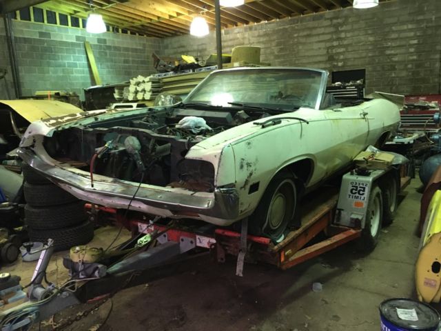 1971 Black Ford Torino Convertible