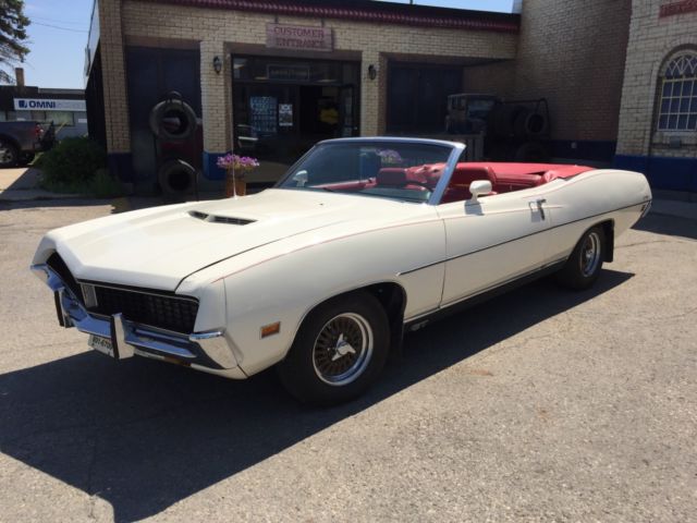 1971 White Ford Torino Convertible