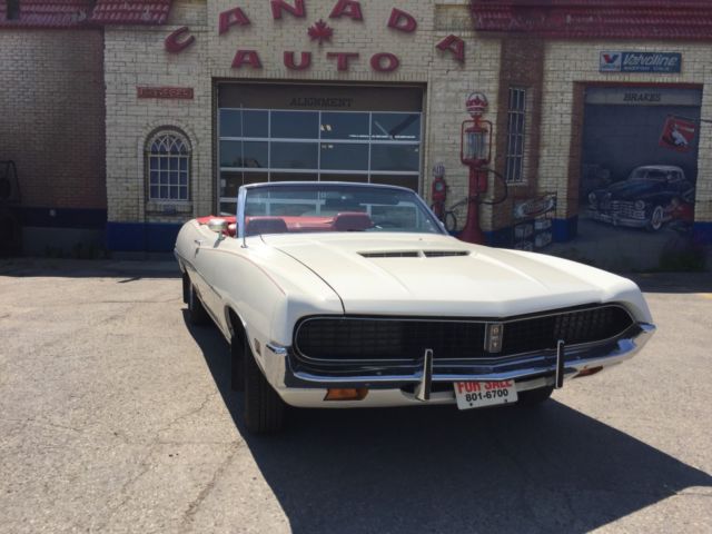 1971 White Ford Torino Convertible