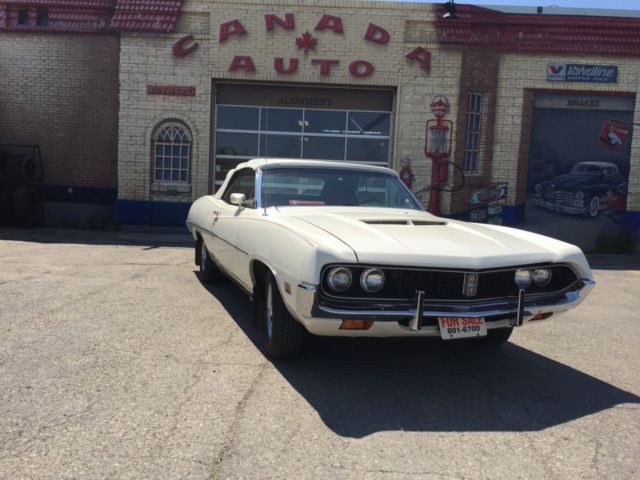 1971 White Ford Torino Convertible