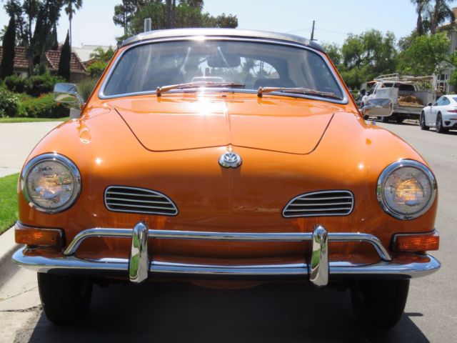 1971 Orange Volkswagen Karmann Ghia Convertible