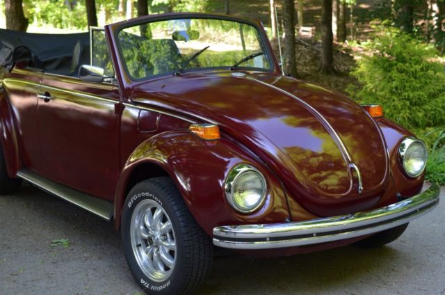 1971 Burgundy Volkswagen Beetle - Classic Convertible