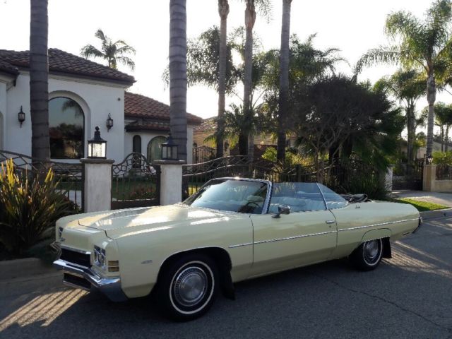 1972 butternut yellow Chevrolet Impala Convertible