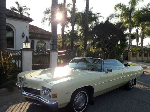 1972 butternut yellow Chevrolet Impala Convertible