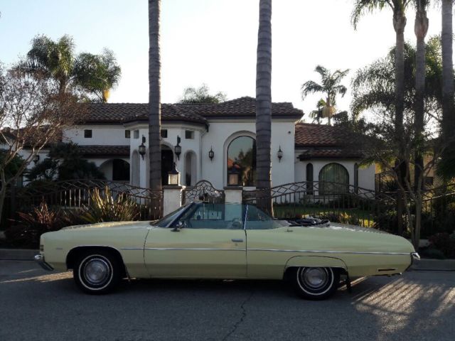 1972 butternut yellow Chevrolet Impala Convertible