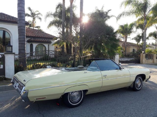 1972 butternut yellow Chevrolet Impala Convertible
