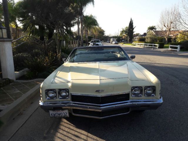 1972 butternut yellow Chevrolet Impala Convertible