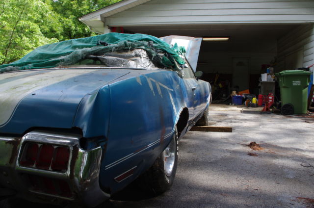 1972 Blue Oldsmobile 442 Convertible