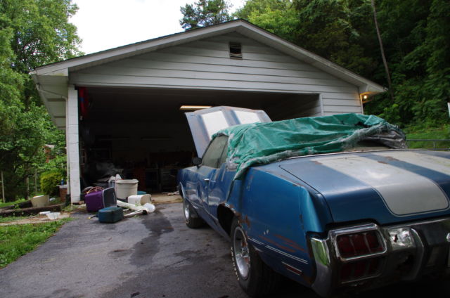 1972 Blue Oldsmobile 442 Convertible