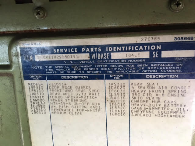 1972 Green Chevrolet Blazer