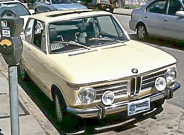1972 Yellow BMW 2002 Coupe
