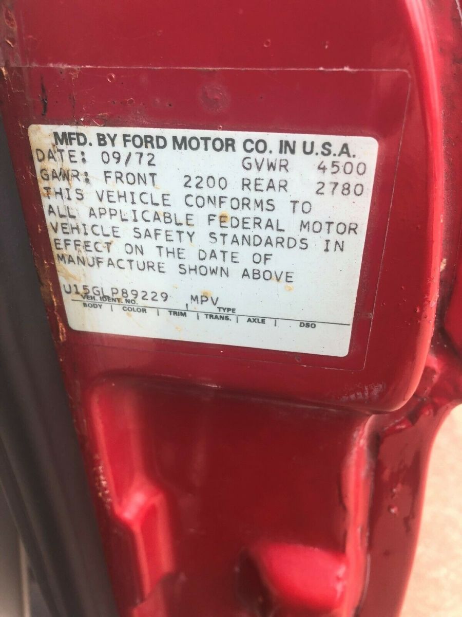 1972 Red Ford Bronco