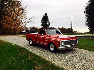1972 red Chevrolet C-10 Standard Cab Pickup