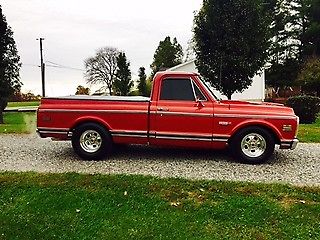 1972 red Chevrolet C-10 Standard Cab Pickup