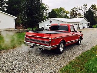 1972 red Chevrolet C-10 Standard Cab Pickup