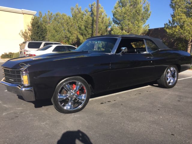 1972 Black Chevrolet Chevelle Convertible