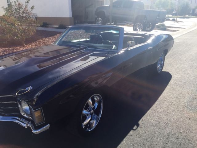 1972 Black Chevrolet Chevelle Convertible