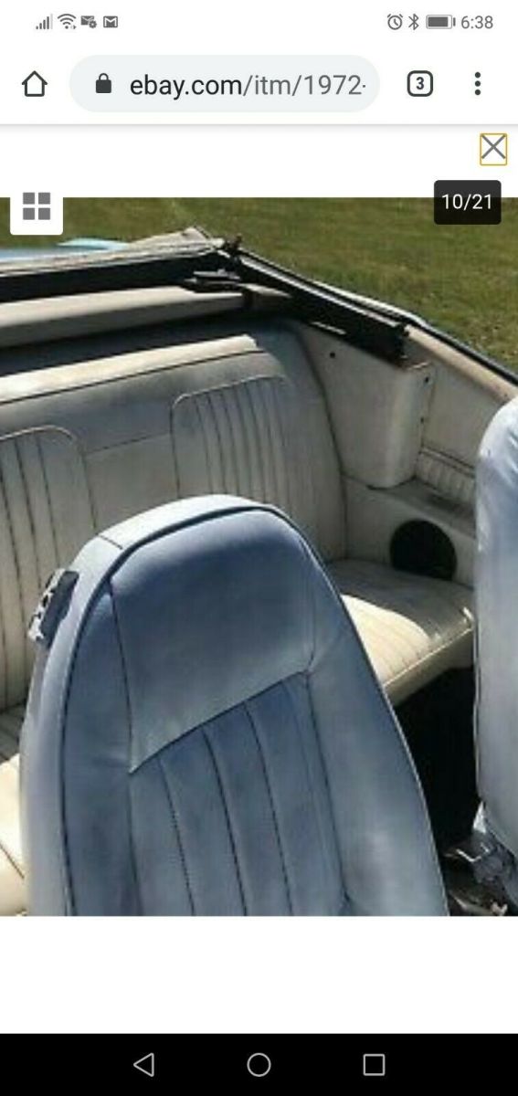 1972 Blue Chevrolet Chevelle Convertible