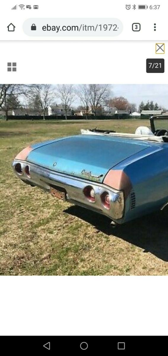 1972 Blue Chevrolet Chevelle Convertible