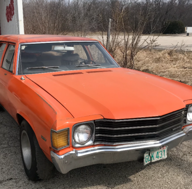 1972 Orange Chevrolet Chevelle Wagon