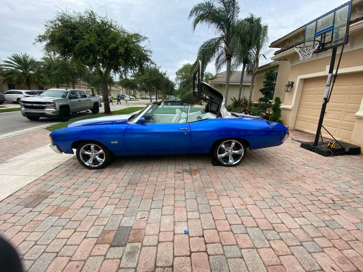 1972 Blue Chevrolet Chevelle Convertible