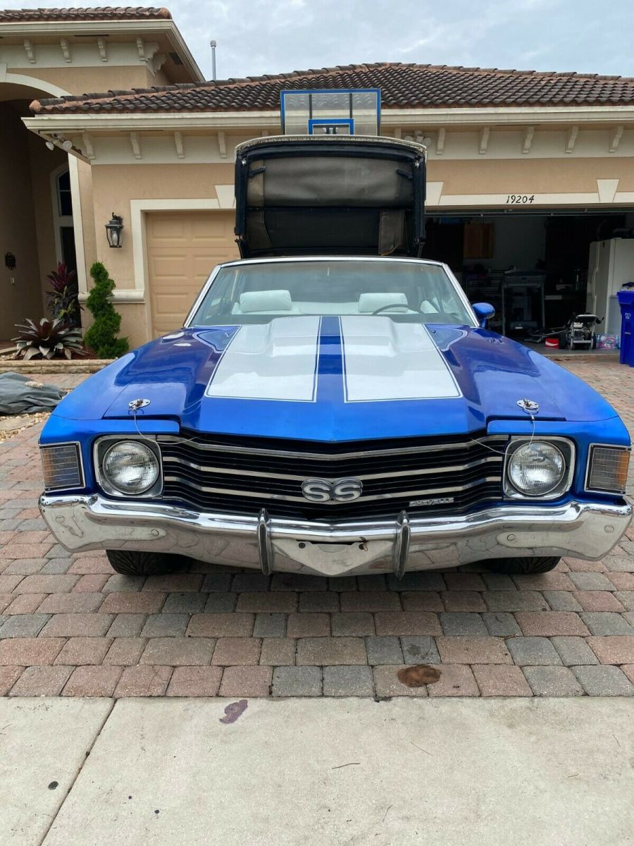 1972 Blue Chevrolet Chevelle Convertible