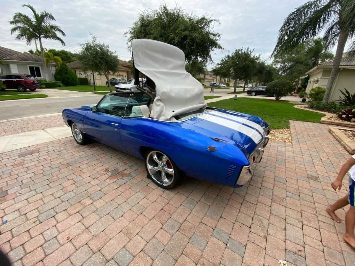 1972 Blue Chevrolet Chevelle Convertible