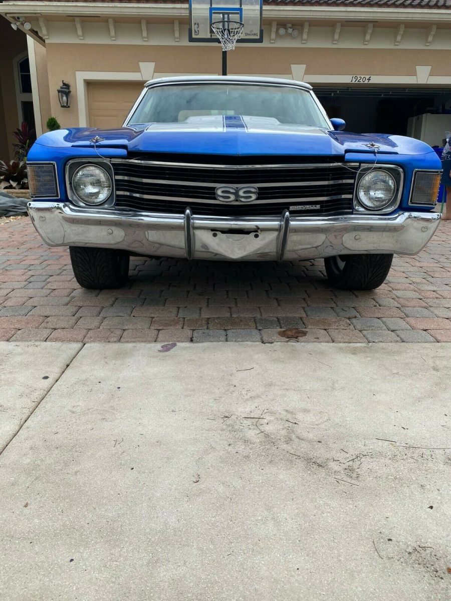 1972 Blue Chevrolet Chevelle Convertible