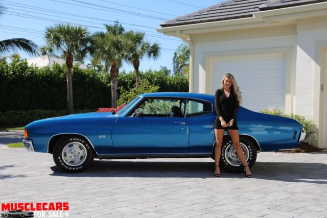 1972 Blue Chevrolet Chevelle Coupe