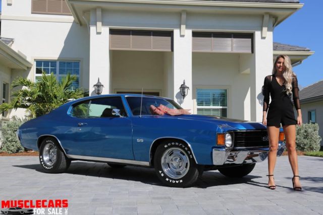1972 Blue Chevrolet Chevelle Coupe