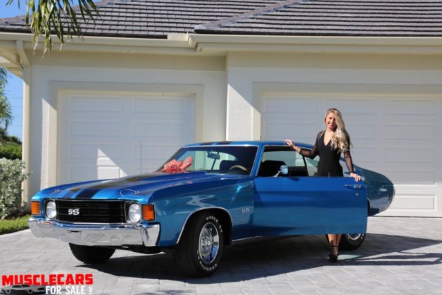 1972 Blue Chevrolet Chevelle Coupe