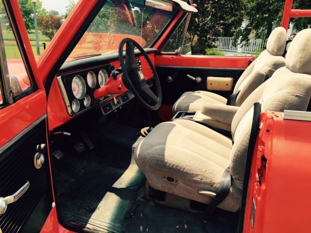 1972 Orange Chevrolet Blazer Convertible