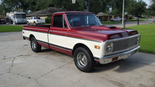 1972 red and white Chevrolet C-10 Standard Cab Pickup