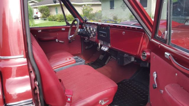 1972 red and white Chevrolet C-10 Standard Cab Pickup